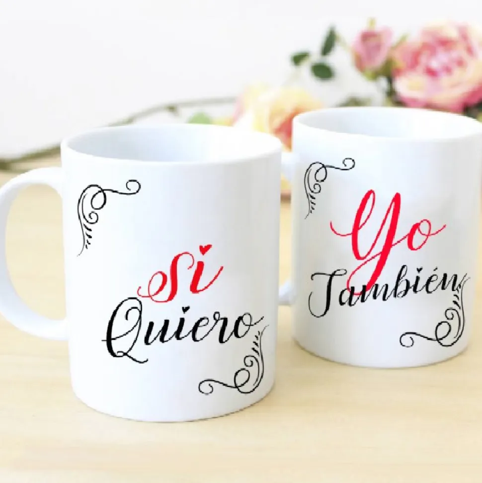 Set de 2 tazas Sí Quiero & Yo También