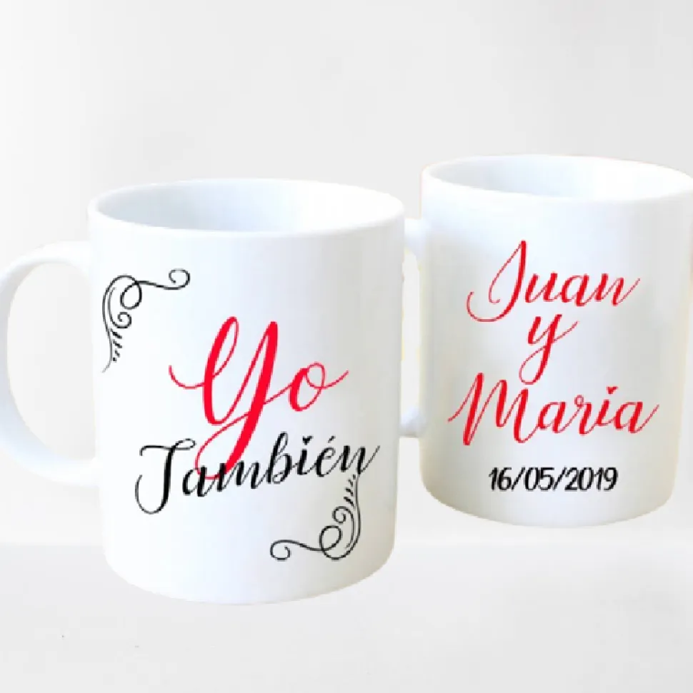 Set de 2 tazas Sí Quiero & Yo También