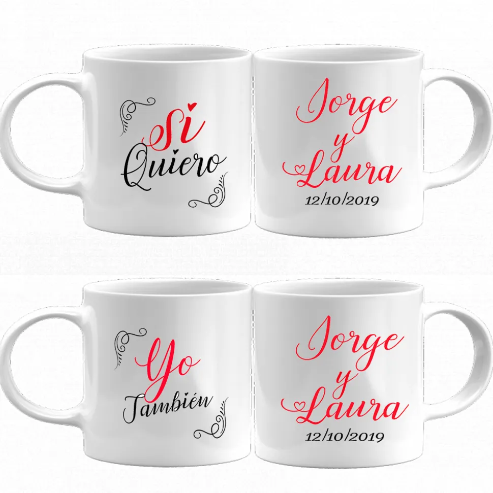 Set de 2 tazas Sí Quiero & Yo También