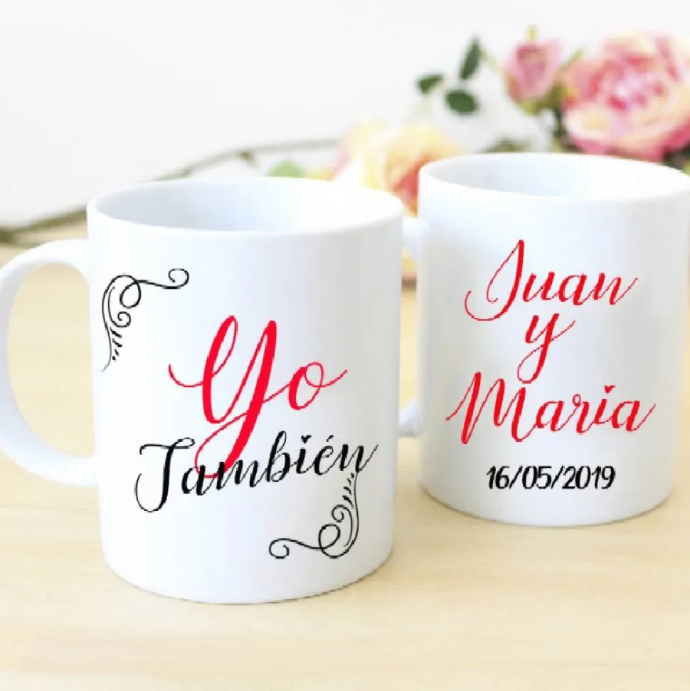 Set de 2 tazas Sí Quiero & Yo También