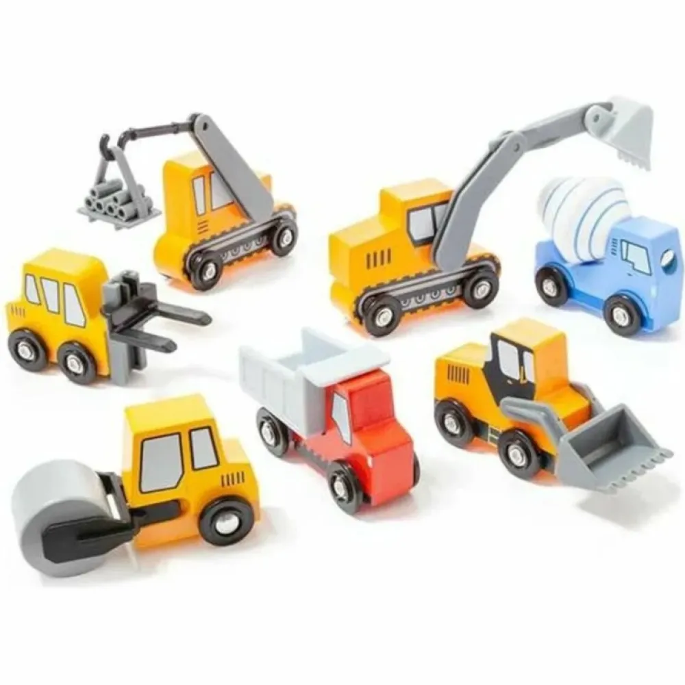 Best Moltó Set de Vehículos de Construcción de Madera para Niños - Molto