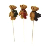Set 3 Pinchos - Peluche Mini Osito Oso Bufanda Variado
