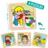 New Akros Set 4 puzzles de 4 piezas Nita y Zaro