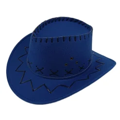 Sombrero Azul con Bandana Disfraz Vaquero Oeste