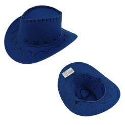 Sombrero Azul con Bandana Disfraz Vaquero Oeste