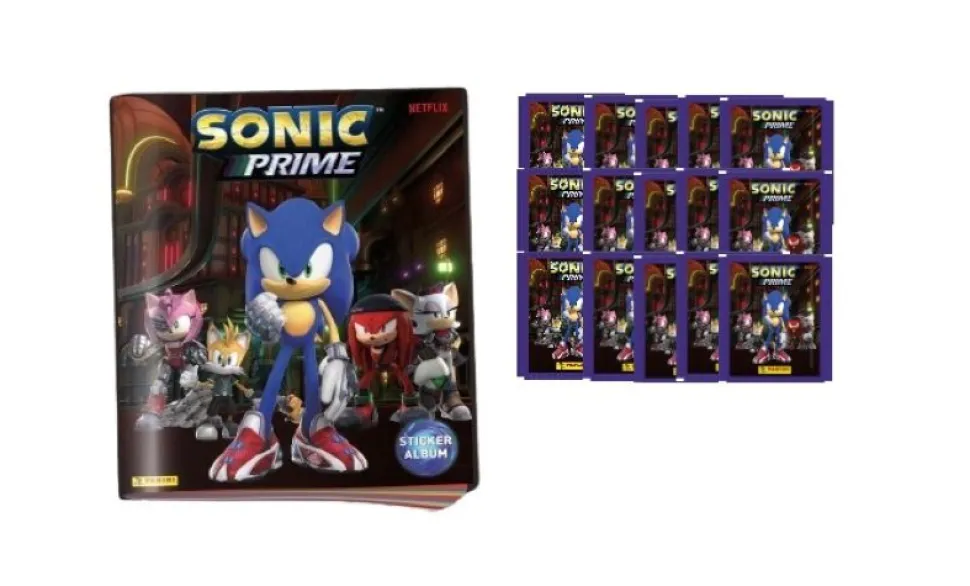 Sonic Prime Álbum + 15 sobres Sticker Collection Panini 2024
