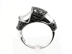 Best Sortija De Plata Rodiada Con Circonitas Negras