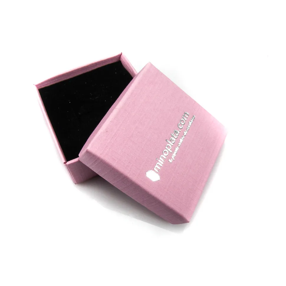 Sortija De Plata Rosa Con Piedras Blanco Y Rosa