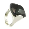 New Sortija En Plata Rodiada Con Amatista