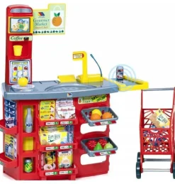 Supermercado Infantil con Carrito Rojo