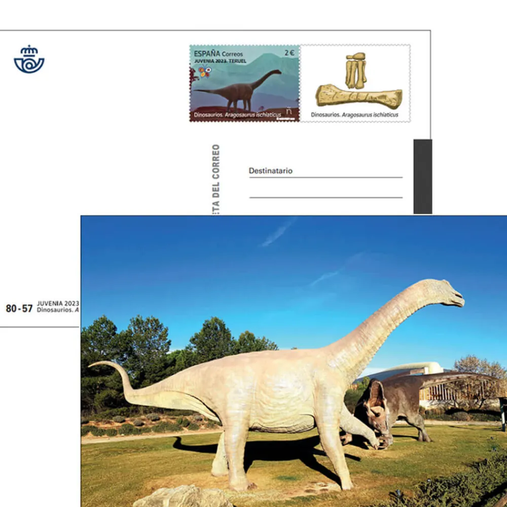 Best Tarjeta postal prefranqueada Juvenia 2023 | Dinosaurios Aragosaurus