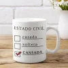 Taza Estado civil: Cansada. Cerámica 335 ml
