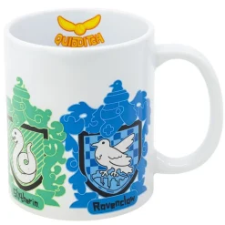 Taza Mug Cerámica Harry Potter Logos Casas Chibi 325ml