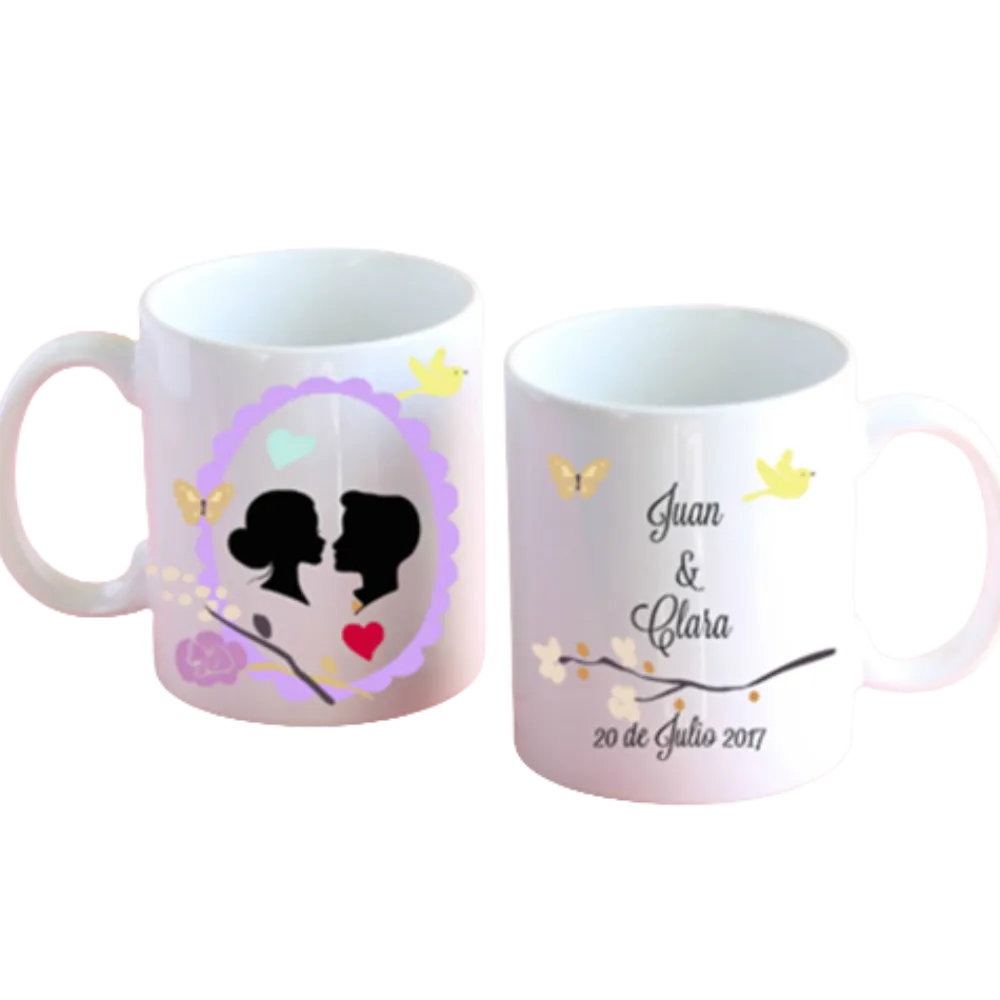 Hot Tape Pink Taza personalizada Boda de cerámica