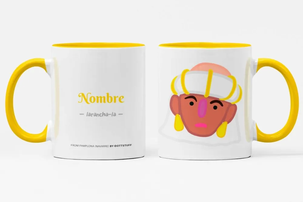 Discount Pamplonicas® Taza personalizada de los gigantes y cabezudos de Pamplona: Larancha-la