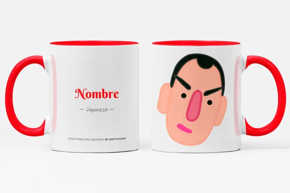 Taza personalizada de los gigantes y cabezudos de Pamplona: Japonesa