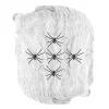 Telaraña Blanca de 100 g con 5 Arañas Fluorescentes
