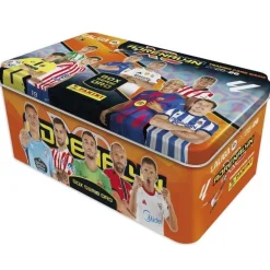 Tin box Serie Oro Adrenalyn XL LaLiga EA Sports 2025 2026 Panini Lata Grande