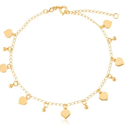 Tobillera Corazones y Bolitas