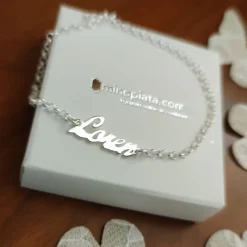 Hot Tobillera Personalizada Con Nombre De Plata Tamaño Xxl