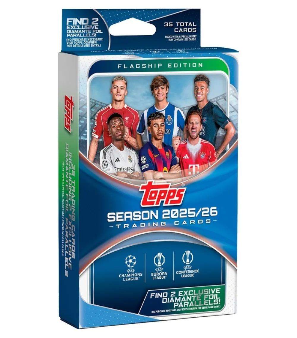 Clearance Topps UEFA Club Competitions 2025/26 Europa Caja para colgar con 35 sobres