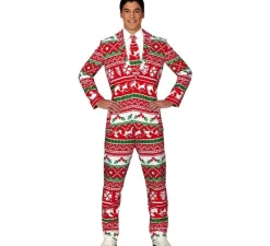 Hot Traje Divertido Navideño Rojo para hombre