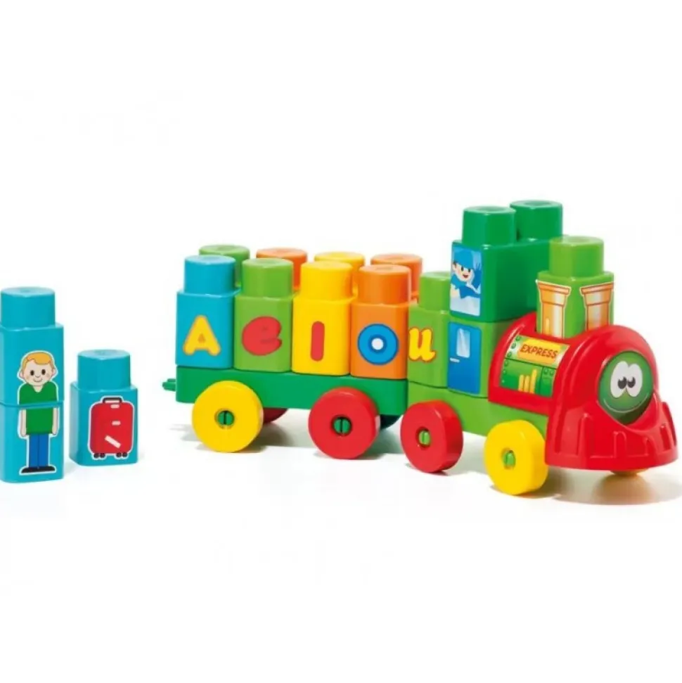 Tren de bloques con vocales