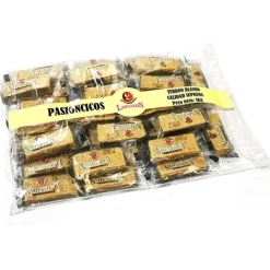 Turrón blando elaborado con un 64% de almendra, azúcar, jarabe de glucosa y fructosa, miel y clara de huevo. Calidad Suprema Porciones envueltas individualmente. Bolsa de 1 Kg