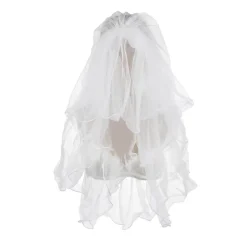 Velo de Novia Blanco con Plumas