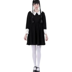Vestido Clásico Miércoles Addams Merlina Gótico - Disfraz Adulto
