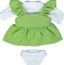 Vestido verde y camiseta blanca entretiempo (38cm)