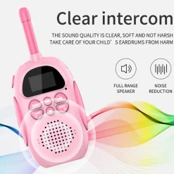 Klack Walkie Talkie Inalámbrico ® para niños y niñas, Recargable, Alcance hasta 3Km