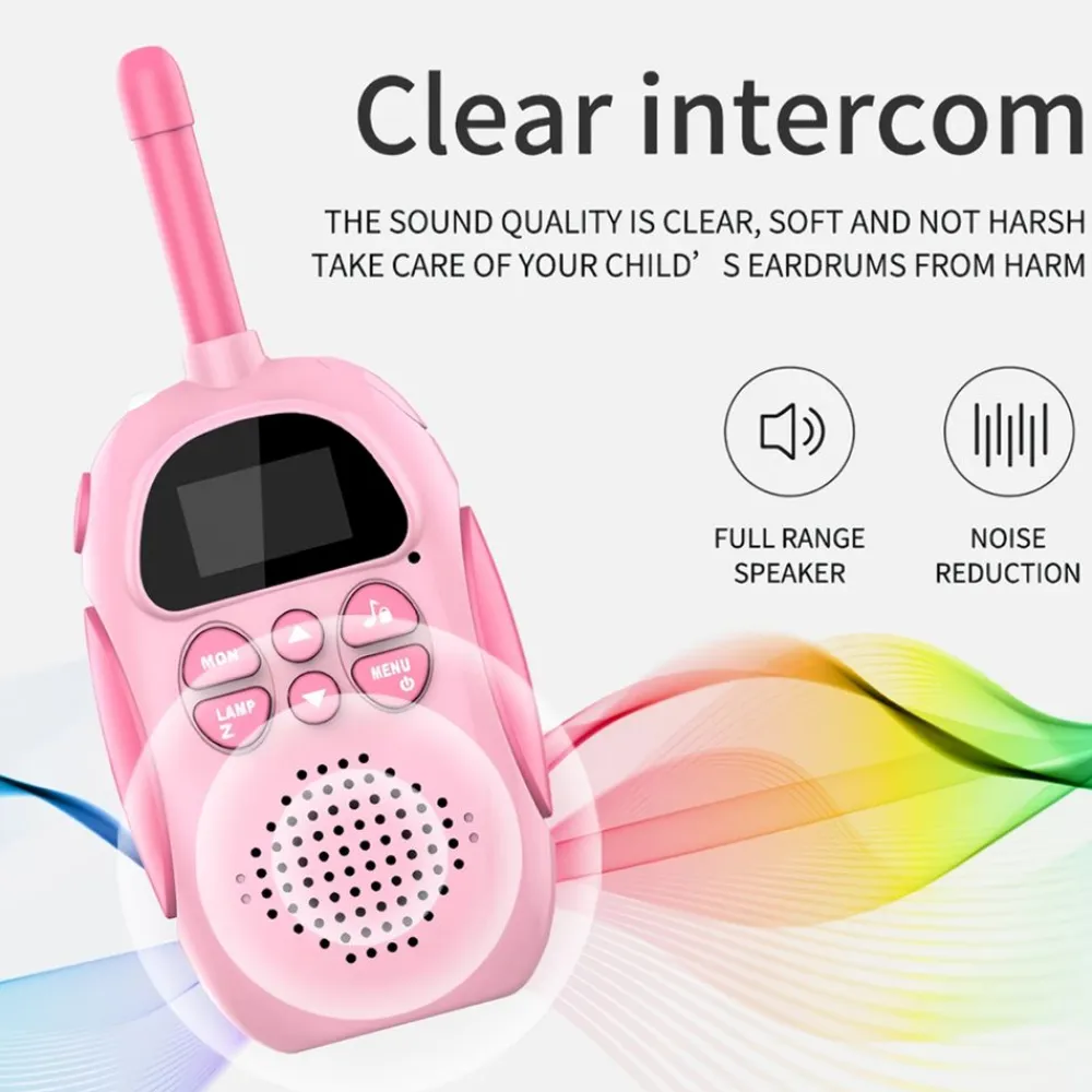 Klack Walkie Talkie Inalámbrico ® para niños y niñas, Recargable, Alcance hasta 3Km