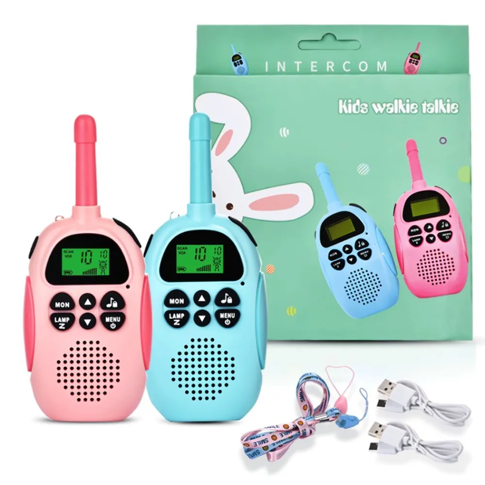 Klack Walkie Talkie Inalámbrico ® para niños y niñas, Recargable, Alcance hasta 3Km